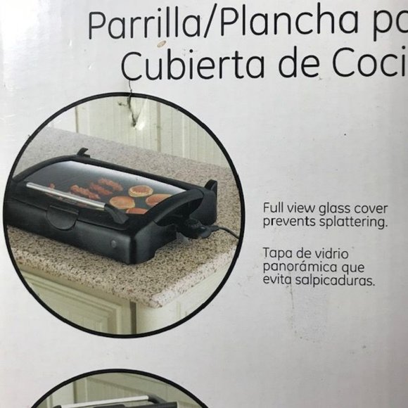 GE Countertop Full View Glass Top Grill Griddle - Picture 9 of 12